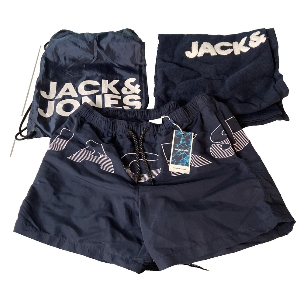 Jack & Jones Large Swim Trunks Mens Towel Bag Beach Swimming